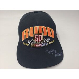 Vintage Ricky Rudd 1998 NASCAR 50th Anniversary Logo Athletic Snapback Hat Cap